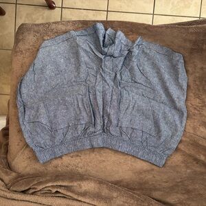 Women's Blue chambray shorts